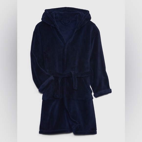 GAP Fleece Kids' Navy Pajama Robe - Picture 1 of 5